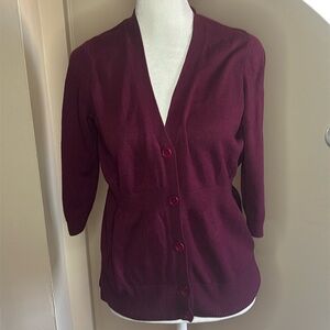 Maroon Ann Taylor cardigan LP